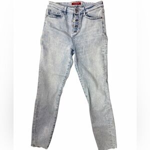 Guess Light Blue Skinny Jeans with Button Fly